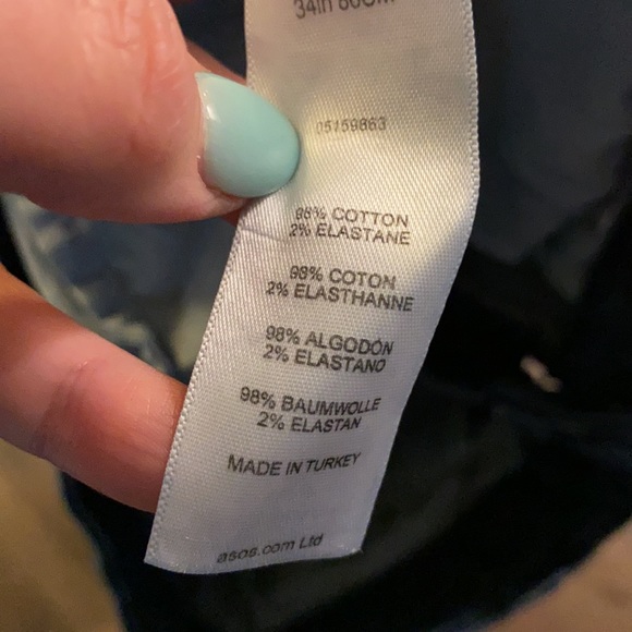 ASOS High Rise Denim Jeans 26 EUC Raw Hem - Picture 7 of 8